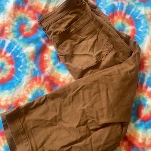 EVERLANE CROPPED BROWN WIDE LEG JEANS